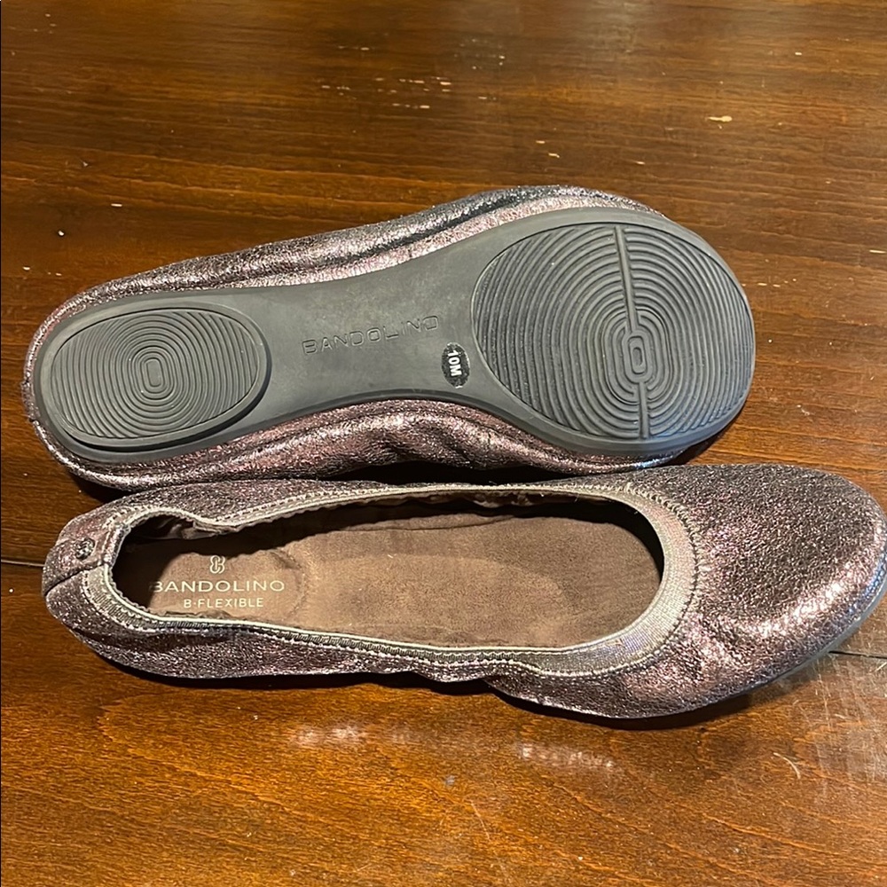 Bandolino Black Flats with Elastic Topline